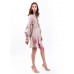 Embroidered Wrap Around Dress "Sparkling Champagne"